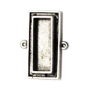  Raised Rectangle Bezel, Silver Plated Arts, Crafts 