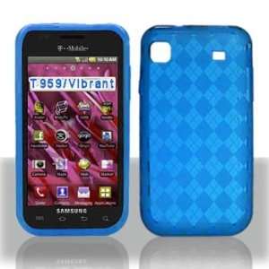 Samsung Vibrant T959 Transparent Crystal Dr. Blue soft sillicon skin 