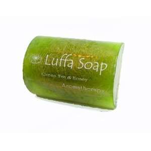 Hand Made Luffa Magic Soap     Natural Green Tea, & Honey    100g Soft 