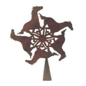  Running HORSE Pony WESTERN Christmas TREE topper NEW