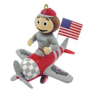  NCAA Mascot Airplane Ornament   OSU Buckeyes Case Pack 6 