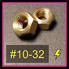 Brass Machine Screw Hex Nuts #10 32 3/8x1/8 Qty 50