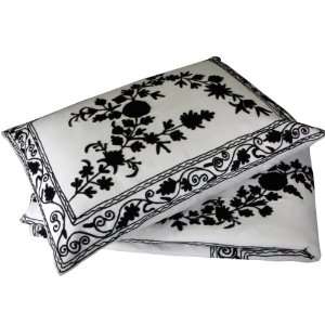  Black & White Indian Crewel Embroidery Bedcovers
