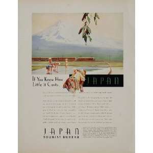  1932 Travel Ad Japan Tourist Bureau Mountain Train 