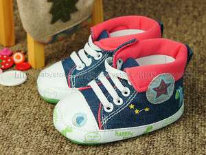 A337 new toddler baby boy blue high top shoes UK 2 3  