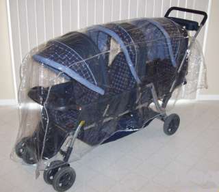 Triplet triple baby child carriage Stroller shield Rain Cover large 
