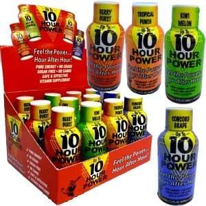 10 Hour Power Energy Shots   4 Flavors (Pack of 12 2oz 