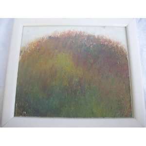 Hand Painted Original Water Color Modern Contemporary White Framed Art