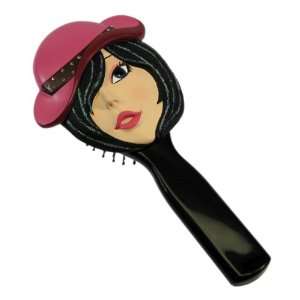  Hairbrush Blonde with Pink and Brown Bejeweled Hat Beauty