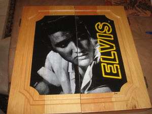 Elvis Presley Dart Board Cabinet Set MEGA RARE  