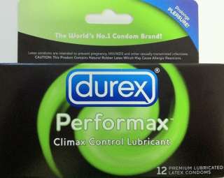DUREX PERFORMAX CLIMAX CONTROL LUBE CONDOMS 12 PACK  