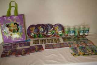   Tinkerbell Fairies Party Supplies Huge LOT Reusable Bag Favors