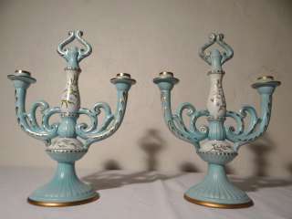 Fine Pair 3 Arm Candelabra Candel Holders Martan Portugal Tiffanys 