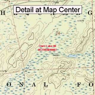  USGS Topographic Quadrangle Map   Clam Lake NE, Wisconsin 