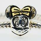Lovely Minnie Mouse Silver Charms beads Fit Snake chain European 
