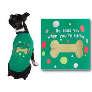  Z & Z Holiday Hound Tee Med Sees You Eating