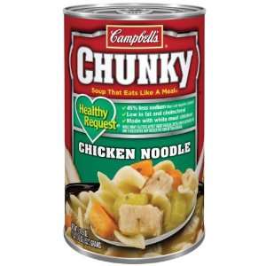 Campbells Chunky Healthy Request Chicken Noodle, 18.6 oz, 12 ct 