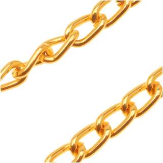   Gold Color Aluminum Curb Chain 3mm x 6mm   Bulk By The Ft  