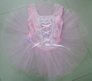 New Pink Girls Leotard Ballet Dance Tutu Dress SZ 7 8  