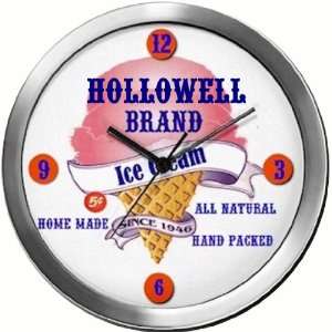  HOLLOWELL 14 Inch Ice Cream Metal Clock Quartz Movement 