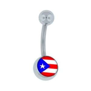  Puerto Rico Logo Belly Button Navel Ring Jewelry