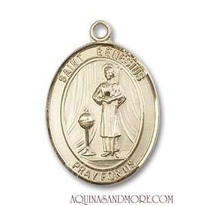  St. Genesius of Rome Medium 14kt Gold Medal Jewelry