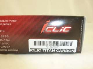11 Time Iclic Titan CARBON Clipless Road Pedals NEW  