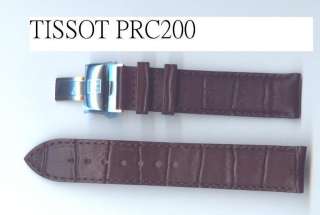 TISSOT PRC200 Genuine Leather Band/strap/bracelet+Buckle,Brown or 