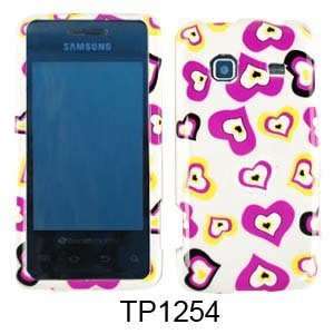 CELL PHONE CASE COVER FOR SAMSUNG GALAXY PREVAIL M820 FUNKY HEARTS ON 