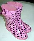 Girls Buster Brown BARBIE PRINT Rain BOOTS pink/black ~ 13/1
