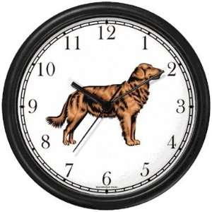   Dog Wall Clock by WatchBuddy Timepieces (Black Frame)