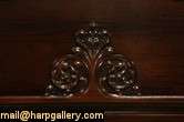 Queen Size 3 Pc Carved Mahogany 1901 Bedroom Set  