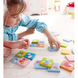   Classic Matching Game with Hand Painted Wooden Tiles Toys & Games