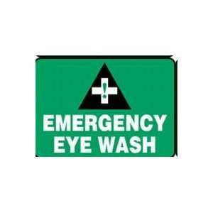  EMERGENCY EYE WASH (W/GRAPHIC) Sign   7 x 10 Adhesive 