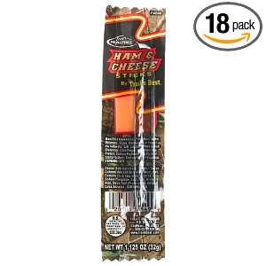 Team Realtree Ham & Cheese Sticks, 1.125 Ounce Packages (Pack of 18 