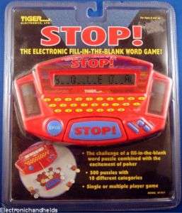 TIGER STOP WORD ELECTRONIC HANDHELD TRAVEL GAME NEW ★  