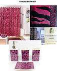 17 piece bath accessory set pink zebra print shower cur $ 29 99 time 