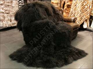 546 Tibetan lamb real fur rug wool velveteen lining handmade  