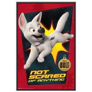 Bolt Disney Not Scared of Anything Framed Poster   Quality 