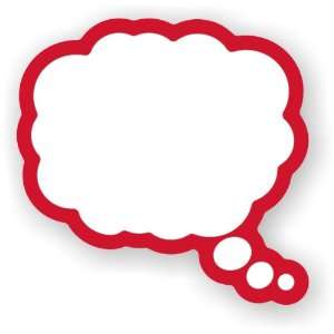  Thought Bubble Whiteboard, Regular Size, Red Border 