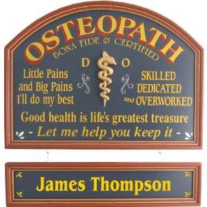  Osteopath with 3D Snake and Staff Relief   Framed Davis 