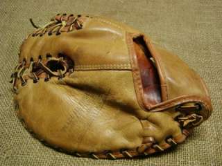 Vintage Leather Trapper Baseball Glove Antique Old Ball  