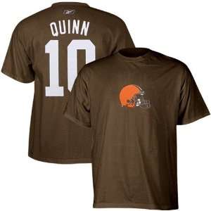 Reebok Cleveland Browns #10 Brady Quinn Brown Scrimmage Gear T shirt 