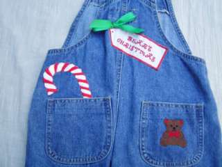 Greggy Girls Beary Christmas Overalls Holiday size 3  