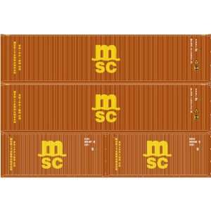  HO RTR 20 & 40 Containers, MSC Toys & Games