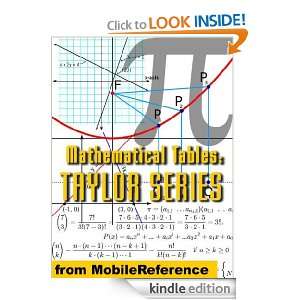 Mathematical Tables Taylor (Maclaurin) series (Mobi Study Guides 