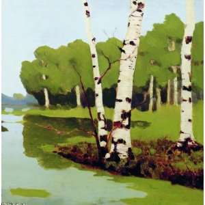     24 x 24 inches   Trunks of birch trees 