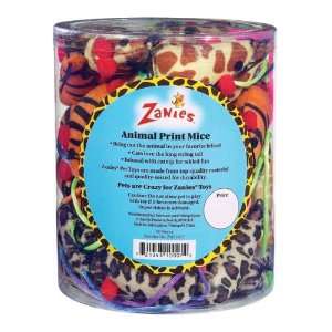  Zanies Animal Print Mice Canister 48/Pieces