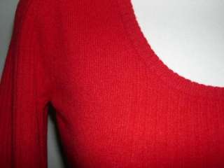 SO 100% Cashmere Career Pullover Sweater Red Sz S (M)  