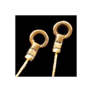  22K Gold Vermeil Beading Chain End Caps (2) Crimp Beads 